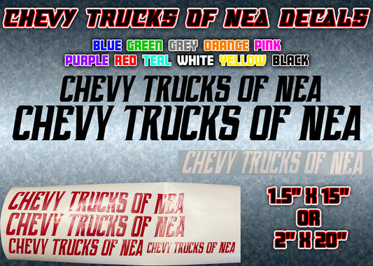 Chevy Truck of NEA Decals