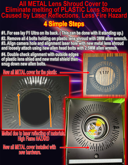 All Metal Lens shroud upgrade for F1 Ultra
